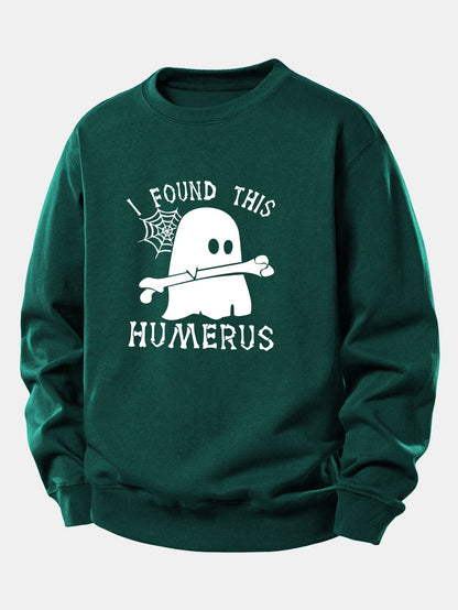 Ghost Fand Humerus Druck Sweatshirt mit lockerem Sitz