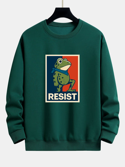 Resist Froschdruck Locker sitzendes Sweatshirt