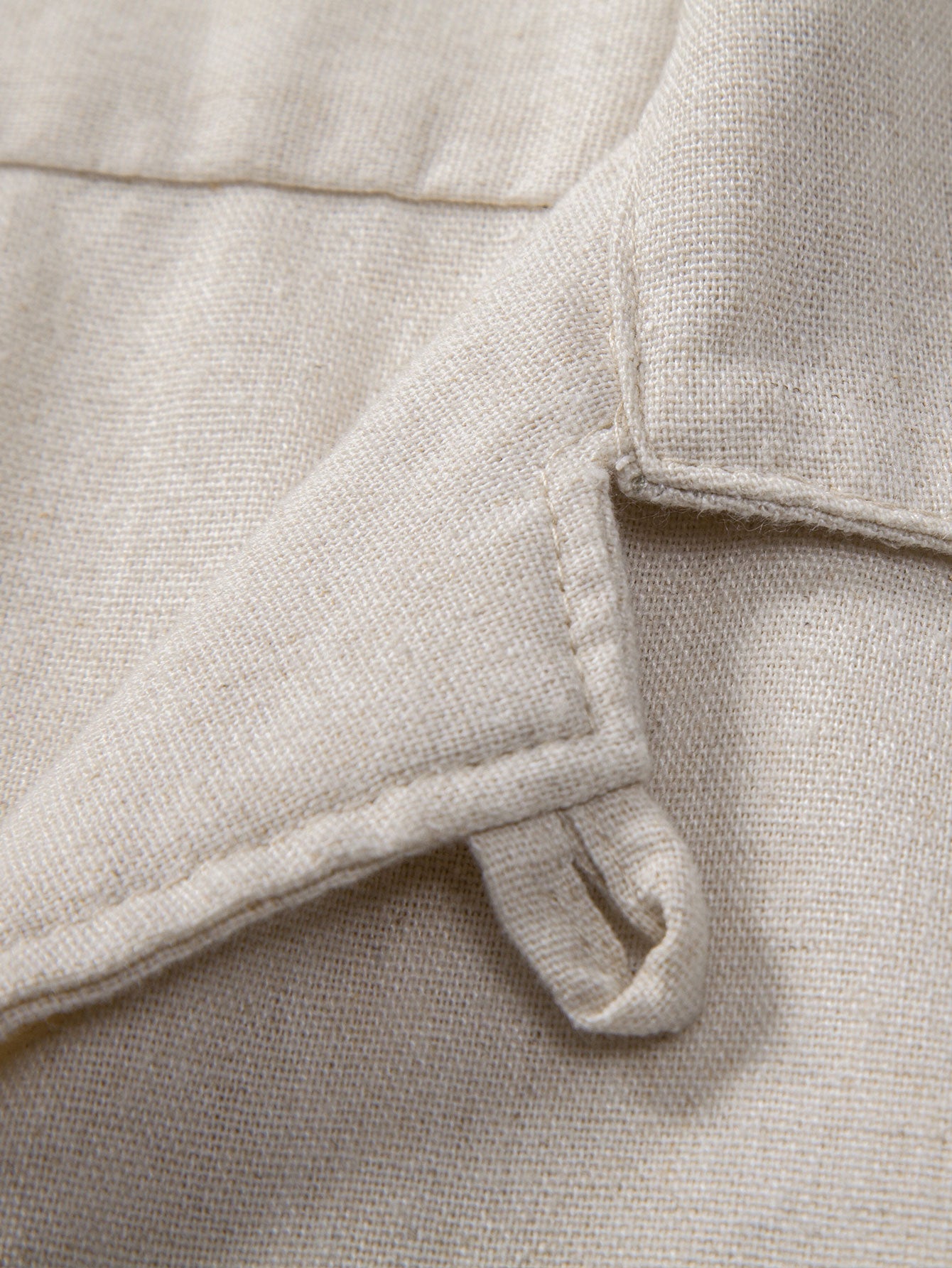 Leinen-Cuban Shirt mit praktischen Taschen