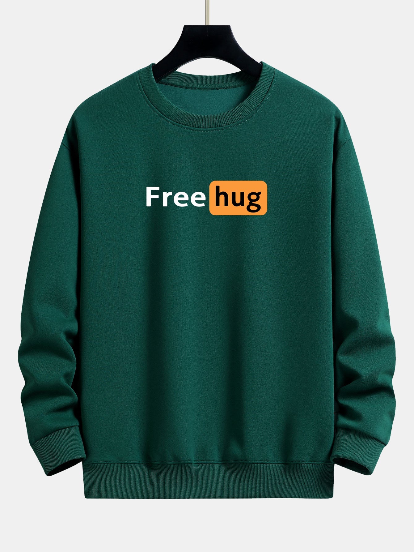 Free Hug Druck Locker sitzendes Sweatshirt