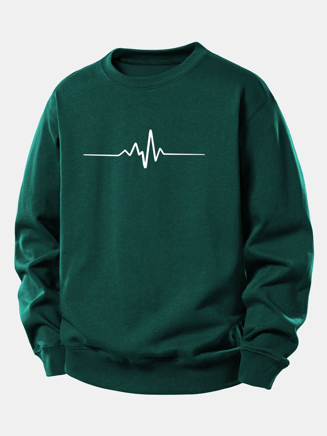 Sweatshirt mit Herzschlag-Motiv und lockerem Schnitt
