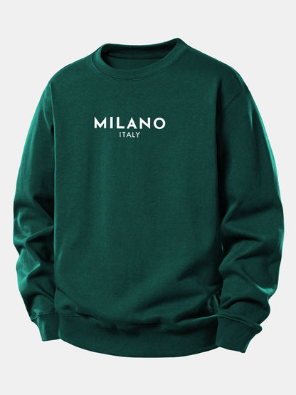 Relaxed Fit Milano Print Sweatshirt