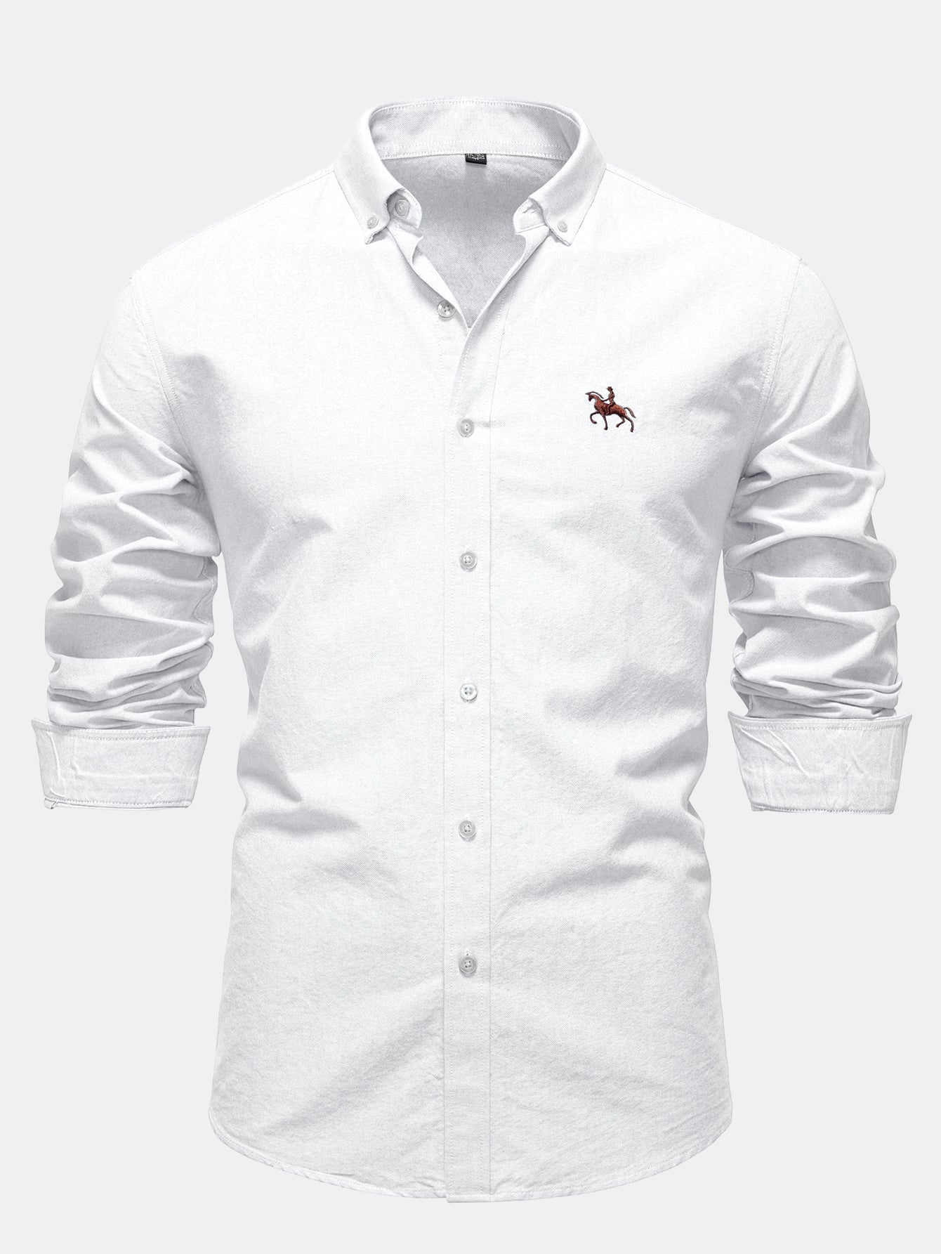 Cowboy Stickerei Baumwolle Oxford Hemd zum Zumknöpfen