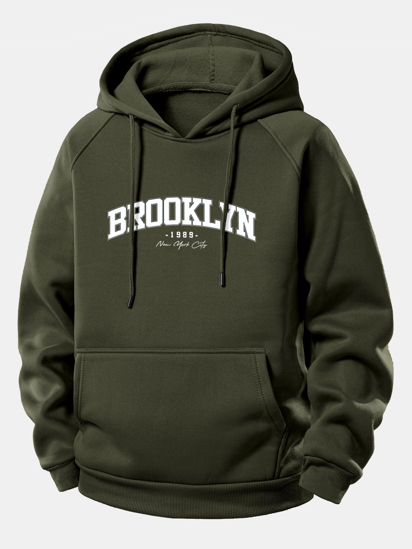 Brooklyn Print Hoodie mit Kordelzug