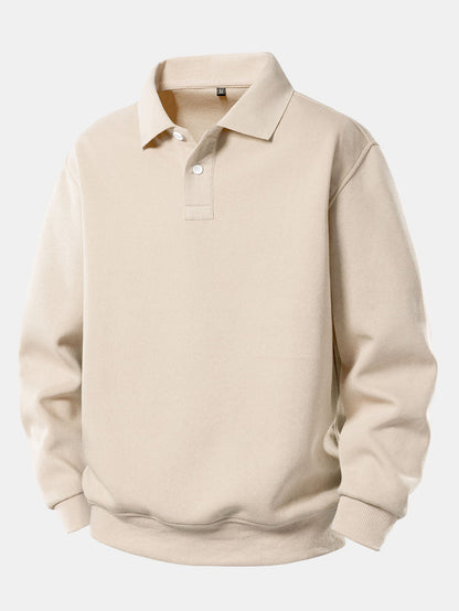 Pullover mit festem Poloshirt-Kragen