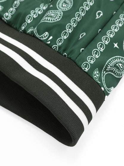 Paisley-Muster Baseballjacke