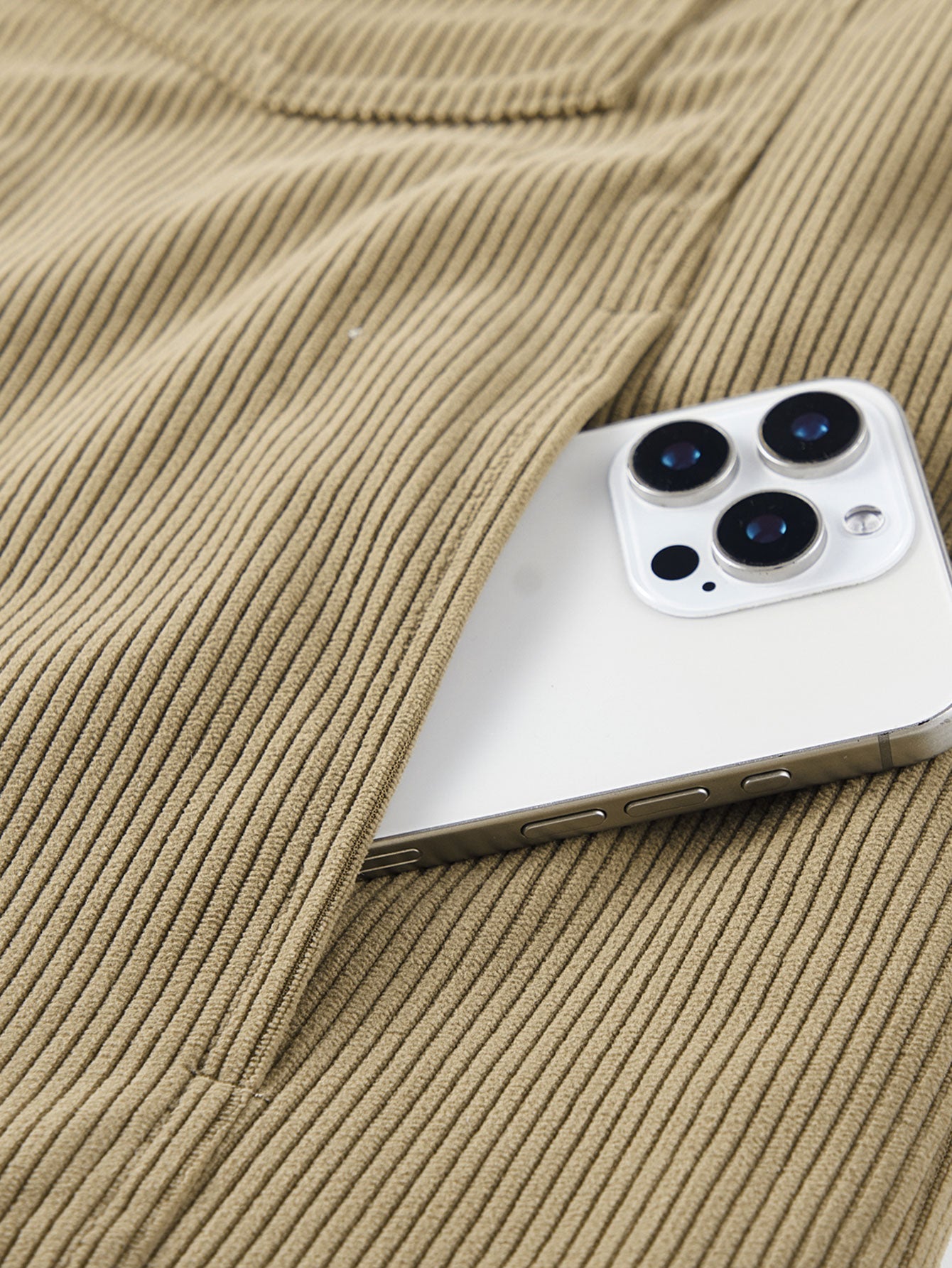 Teddy-Fleecegefütterte Cordjacke mit Knöpfen