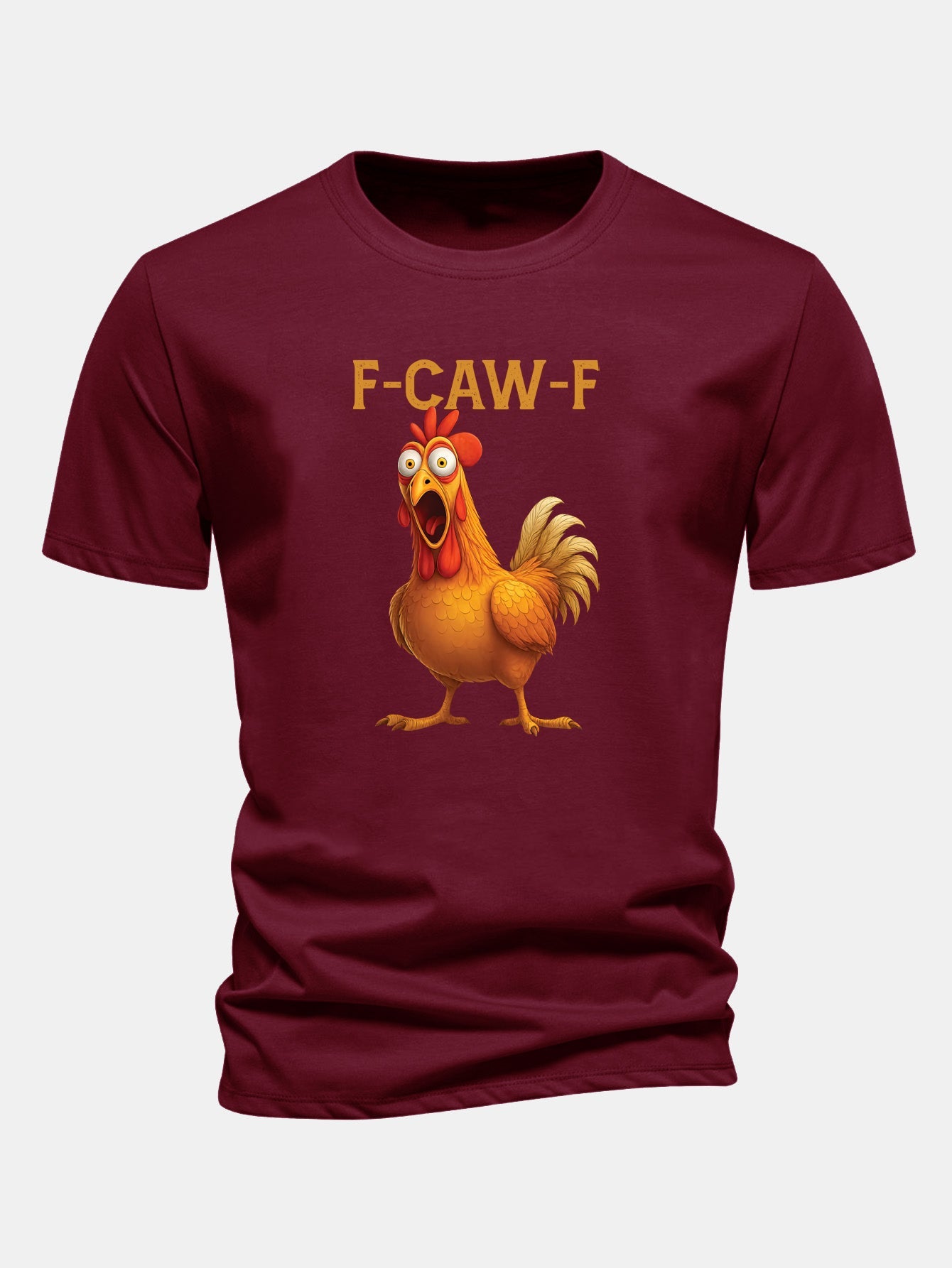 Baumwoll-T-Shirt mit regulärer Passform und Hahn-Design