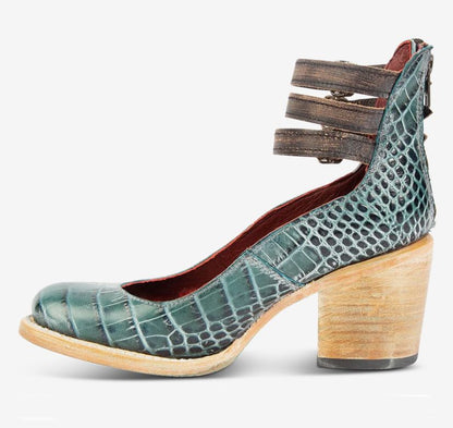 Zeitlose Vintage-Leder-Pumps