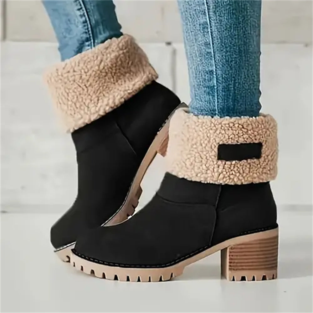Debbs Damen Weiche Wasserfeste Stiefel mit Wollfutter