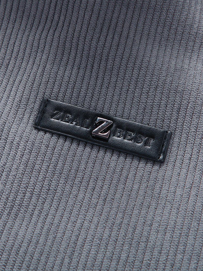 Cordjacke mit Reißverschluss und Teddyfutter