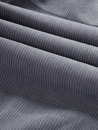 Cordjacke mit Reißverschluss und Teddyfutter