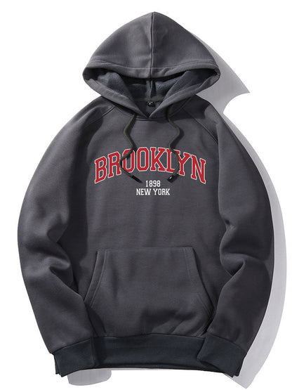 Brooklyn Graphic Hoodie with Letter Design