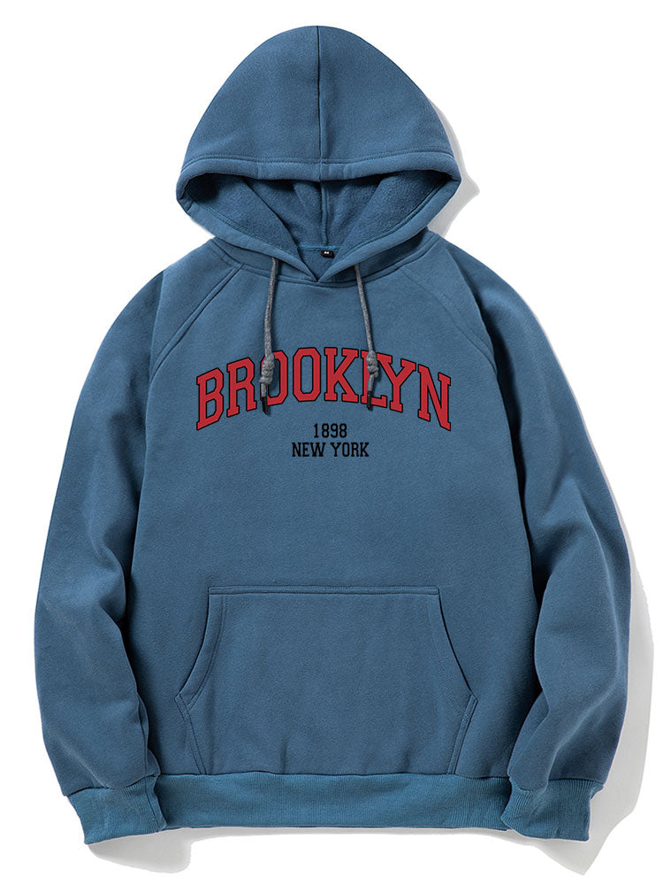 Brooklyn Graphic Hoodie with Letter Design
