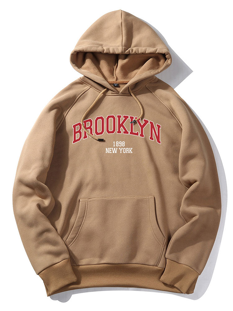 Brooklyn Graphic Hoodie with Letter Design