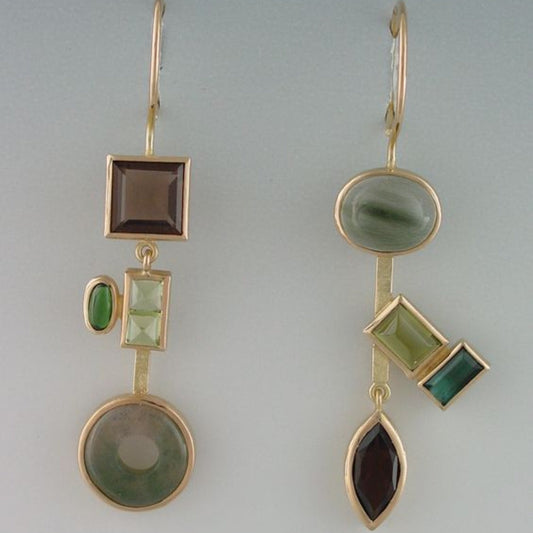 Vintage Wald Kristall Ohrringe