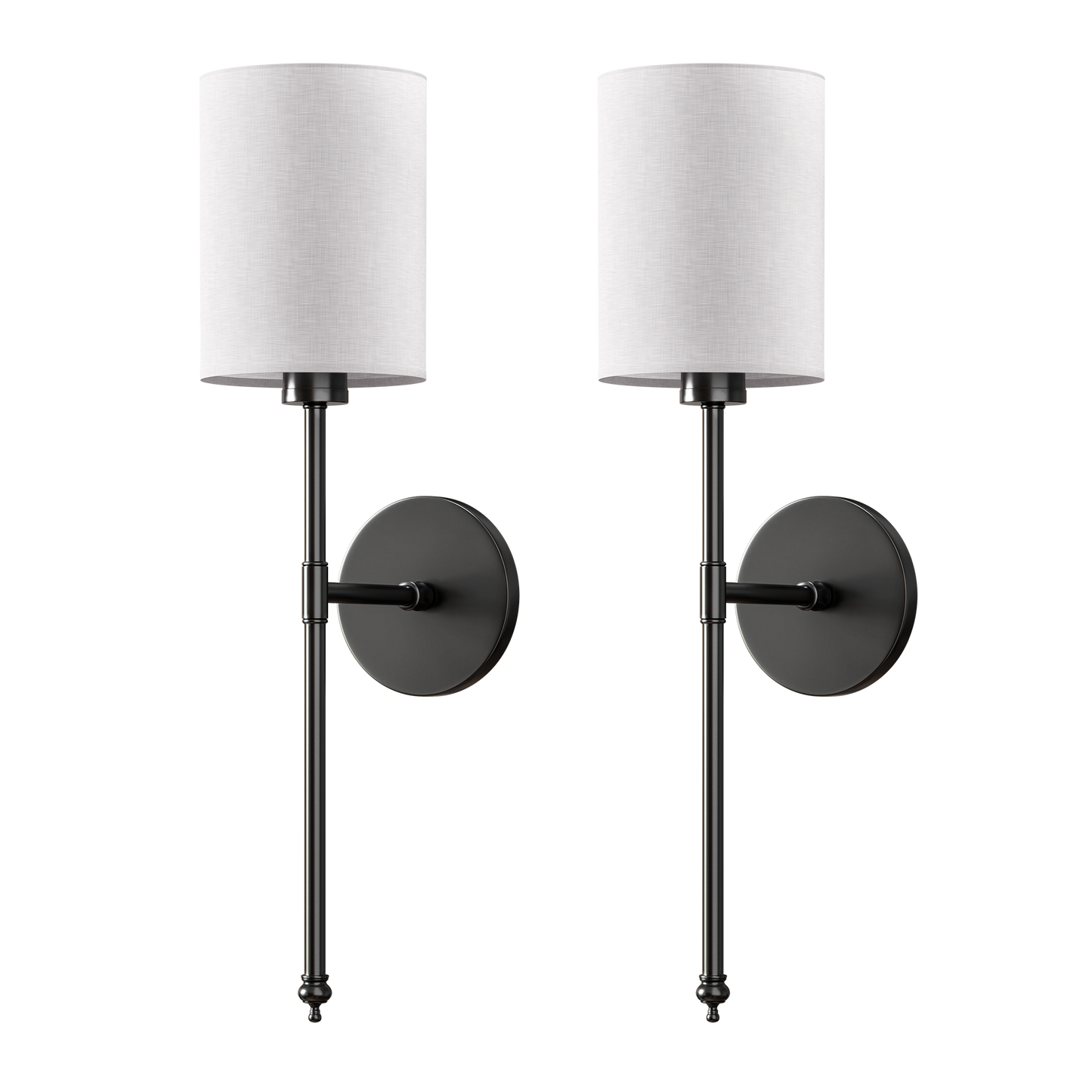 DRAHTLOSE ZYLINDRISCHE WANDLEUCHTEN (SET AUS 2)