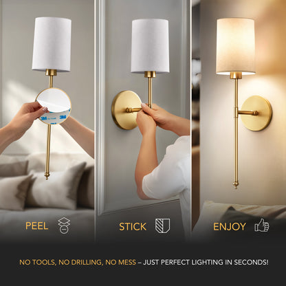 DRAHTLOSE ZYLINDRISCHE WANDLEUCHTEN (SET AUS 2)