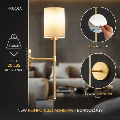 DRAHTLOSE ZYLINDRISCHE WANDLEUCHTEN (SET AUS 2)