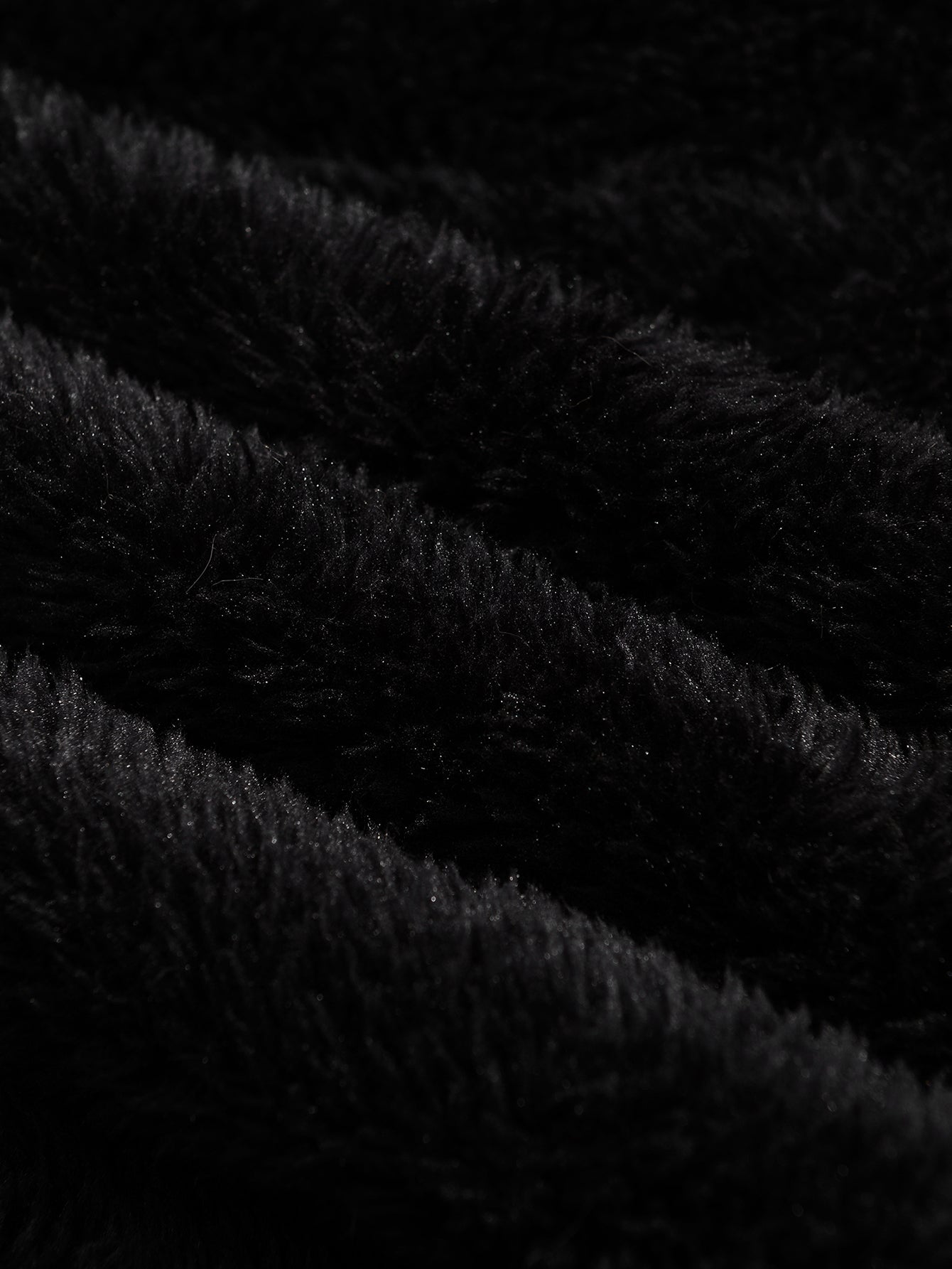 Langärmeliger Kunstpelz-Mantel mit Schalkragen