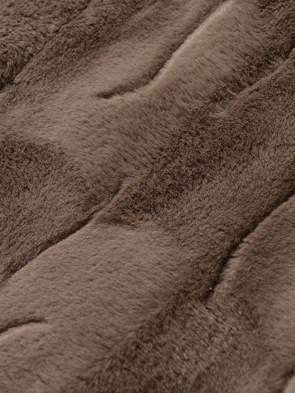 Reverskragen-Jacke aus Kunstpelz