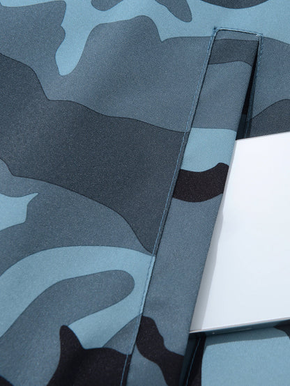 Camouflage Reißverschlussjacke mit Teddy-Futter