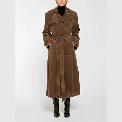 Harlow Wildleder-Trenchcoat