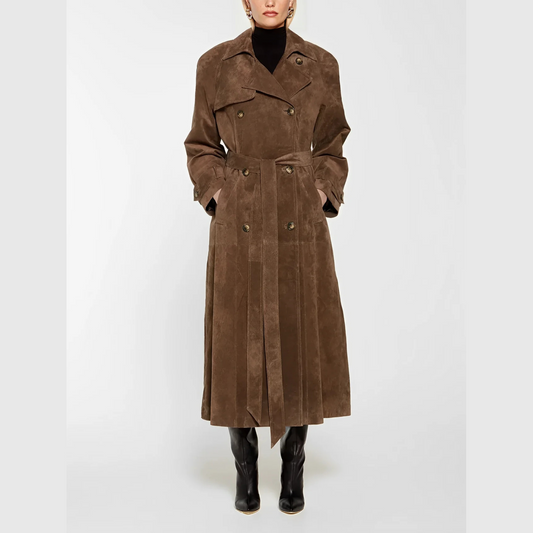 Harlow Wildleder-Trenchcoat