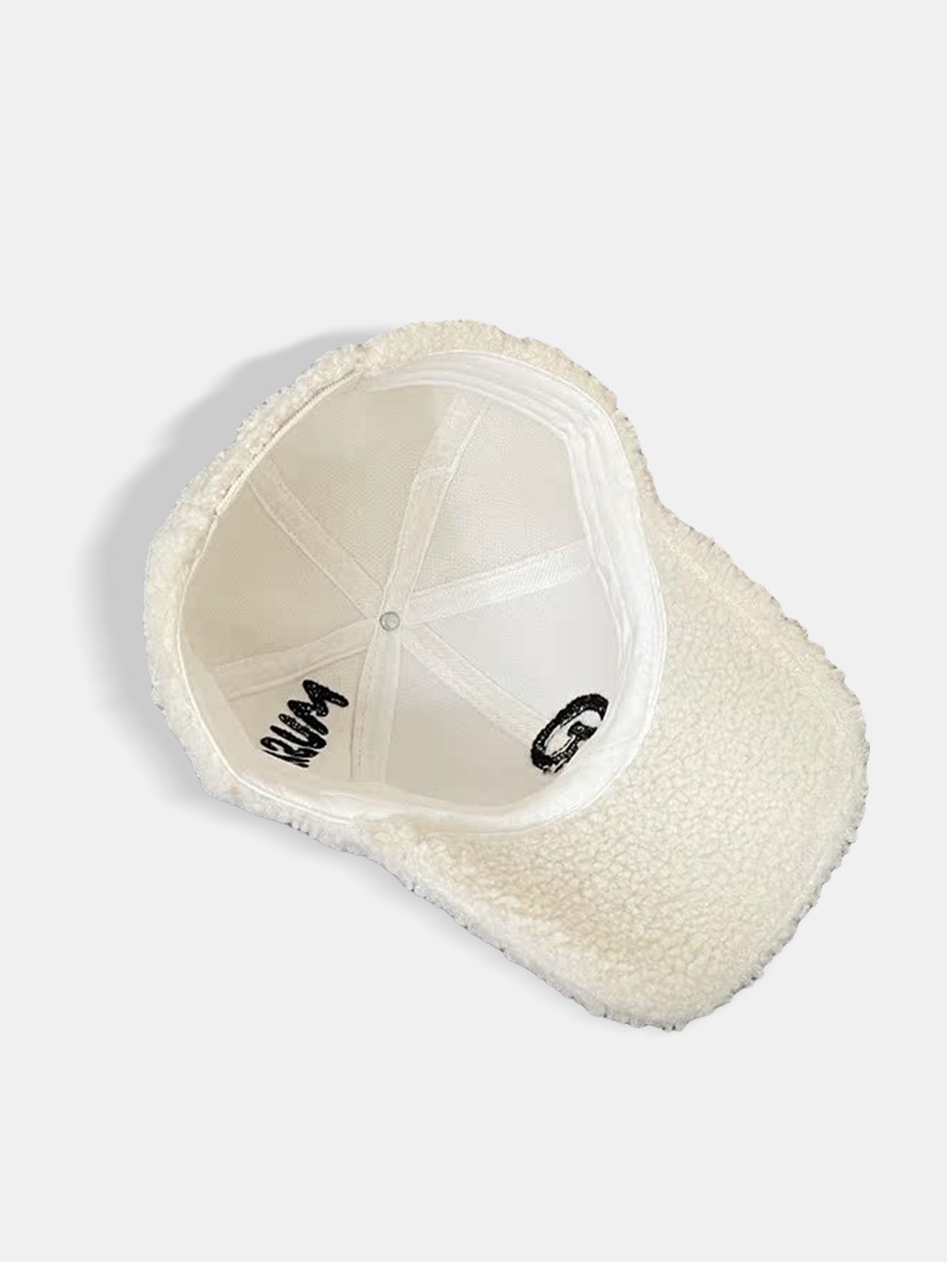 Bestickte R Dekoration Plüsch Warme Baseballkappe