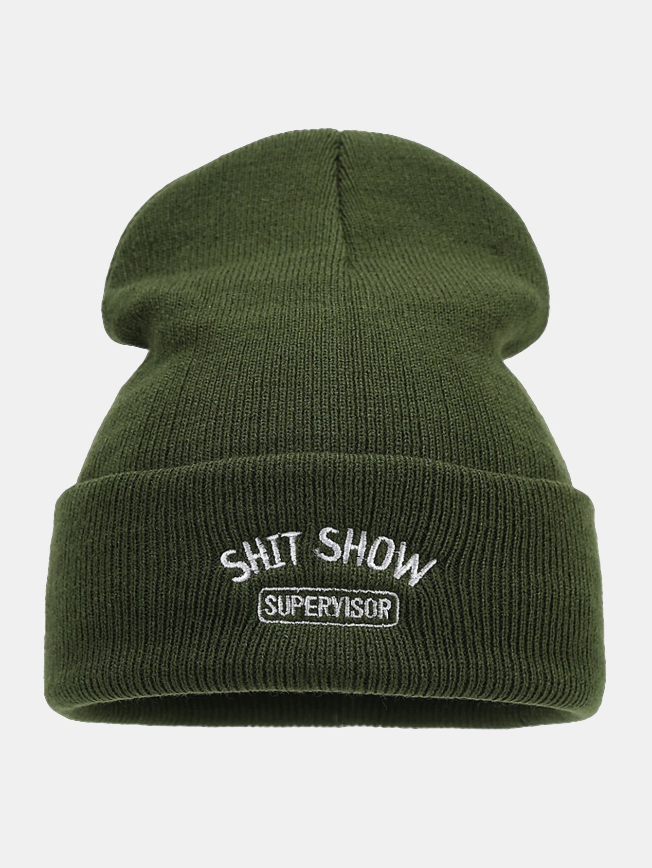 Shit Show Muster Strickmütze