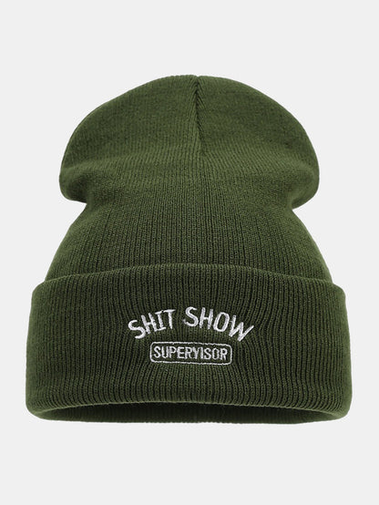 Shit Show Muster Strickmütze