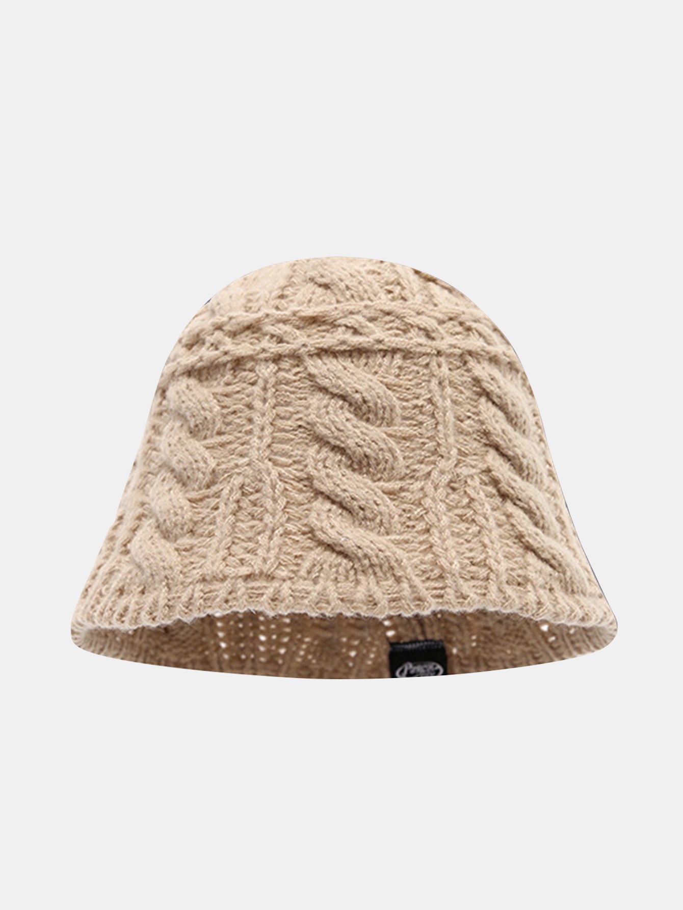 Einfarbiger Woll grob strukturierter warmer gestrickter Fischerhut