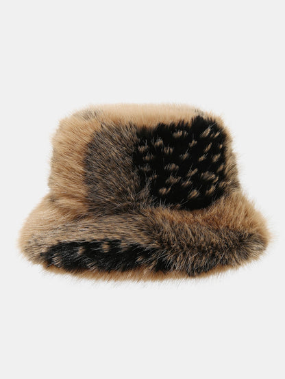 Stilvoller flauschiger Kunstpelz warmer Fischerhut