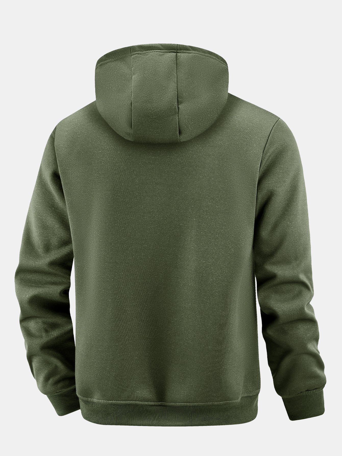 Fleecegefütterter Kapuzenpullover mit praktischer Reißverschlusstasche