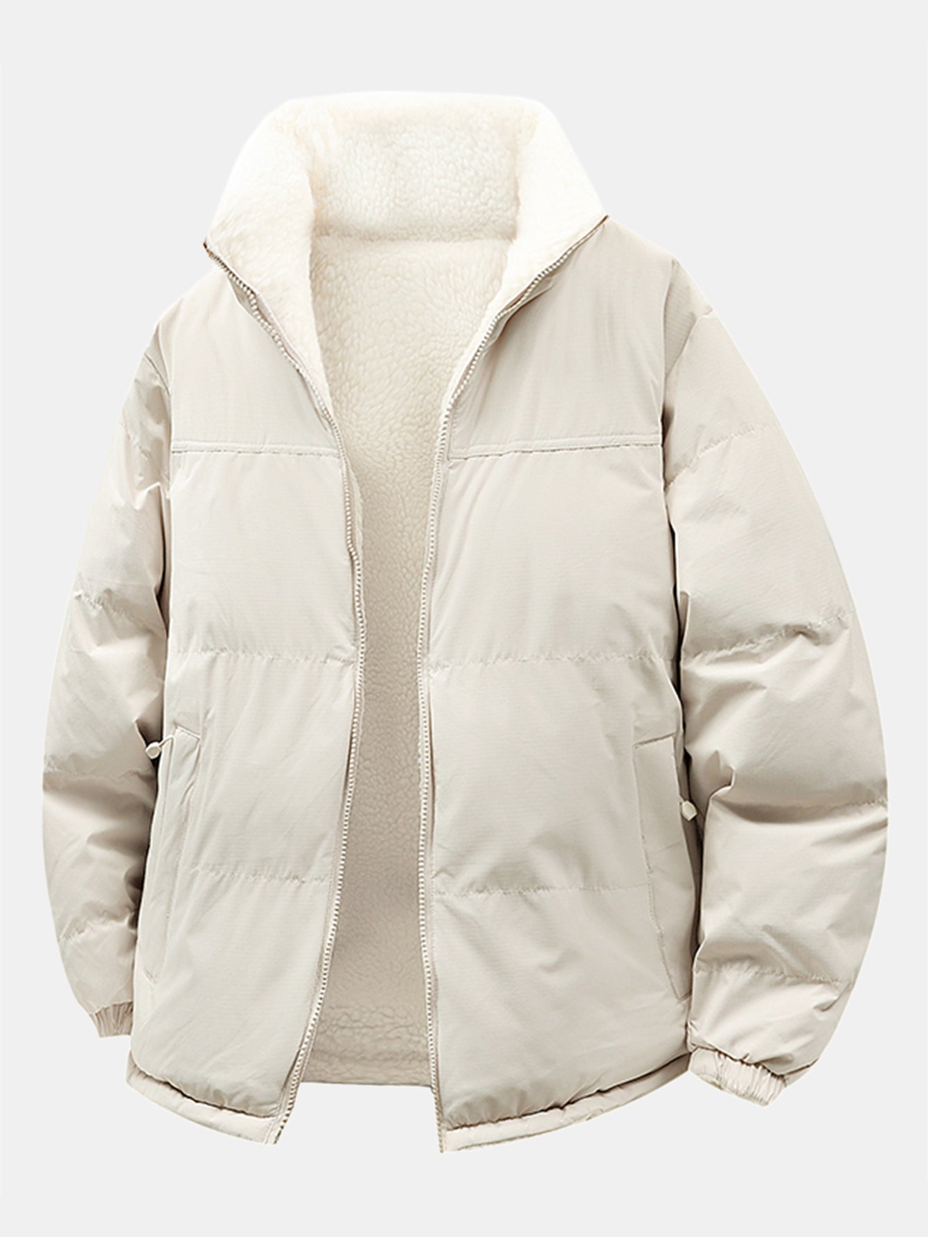 Reversible Teddy Puffer Coat
