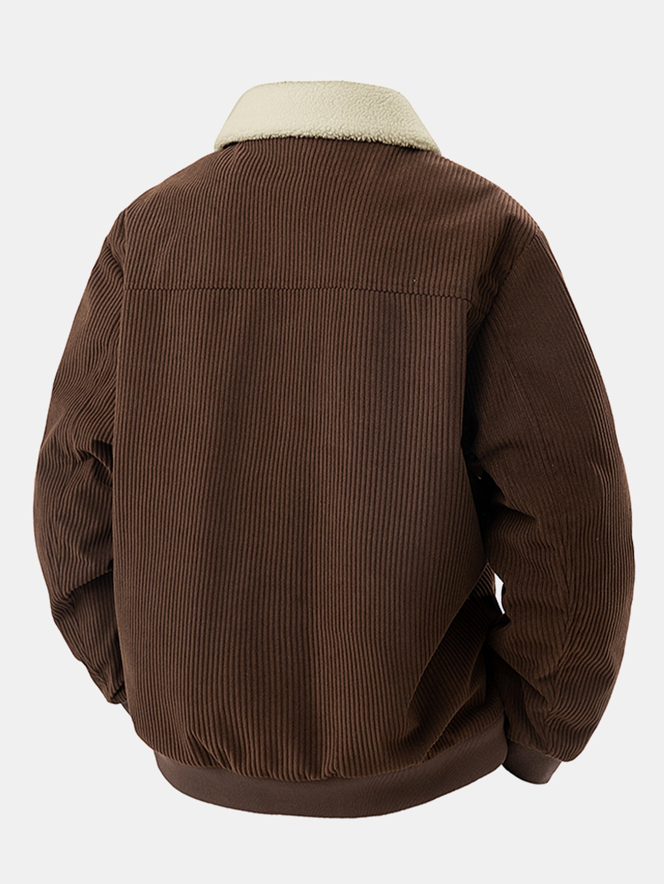 Teddygefütterte Cordjacke mit Reißverschluss