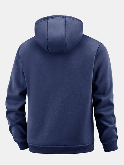 Fleecegefütterter Kapuzenpullover mit praktischer Reißverschlusstasche