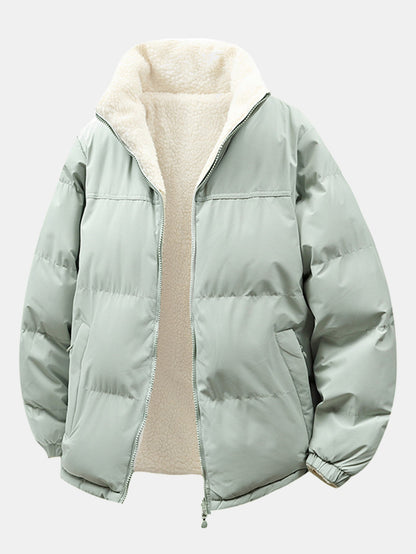 Reversible Teddy Puffer Coat