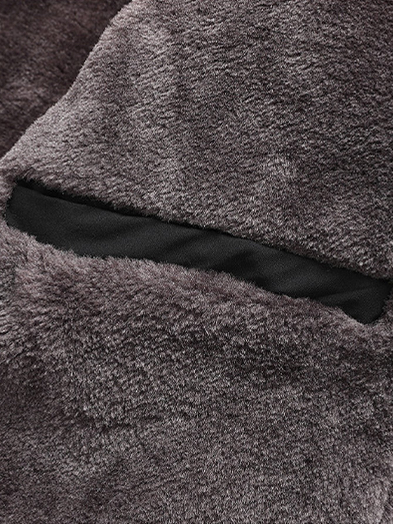 Steppmantel mit Kapuze und Kunstpelzfutter