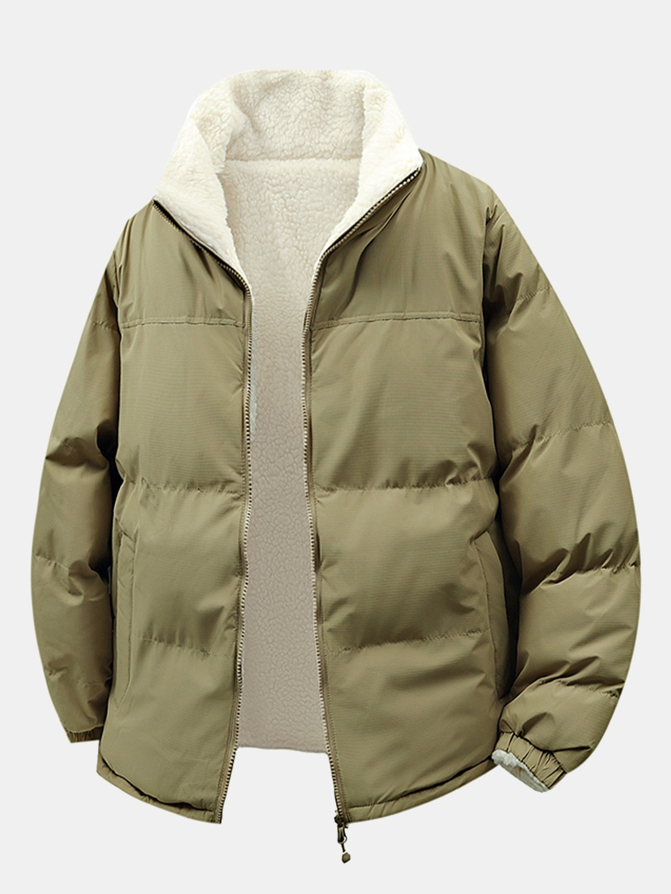 Reversible Teddy Puffer Coat