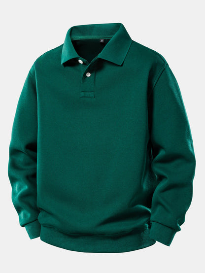 Pullover mit festem Poloshirt-Kragen