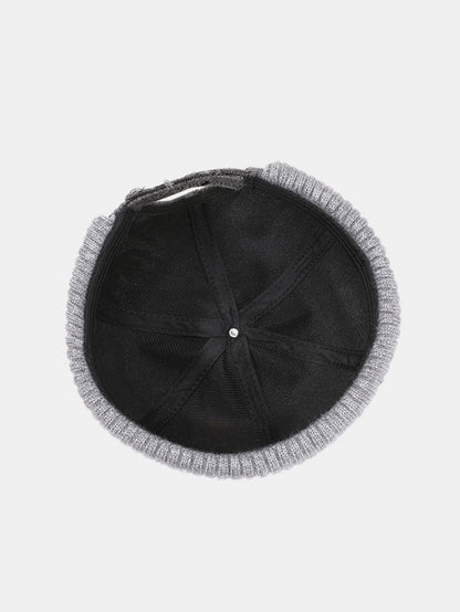 Geteilte Retro Gestrickte Warme Mütze