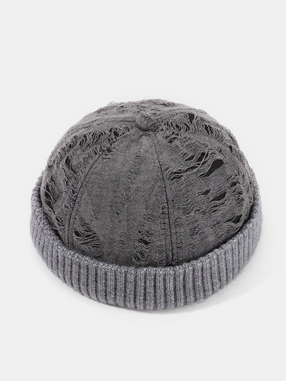 Geteilte Retro Gestrickte Warme Mütze