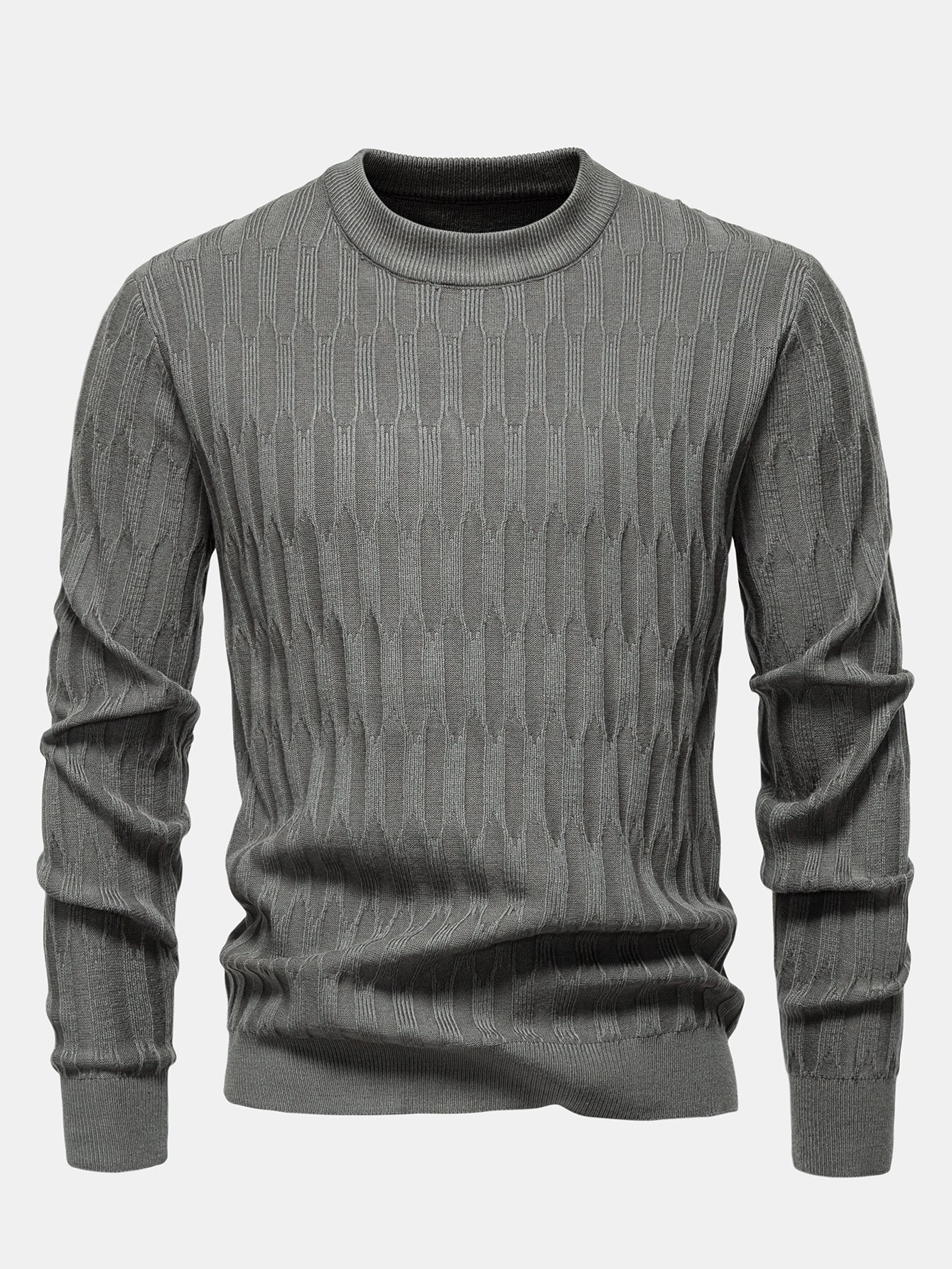 Gestreifter Rundhals-Pullover