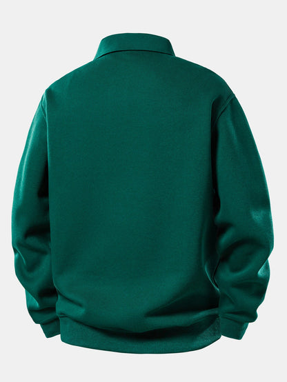 Pullover mit festem Poloshirt-Kragen