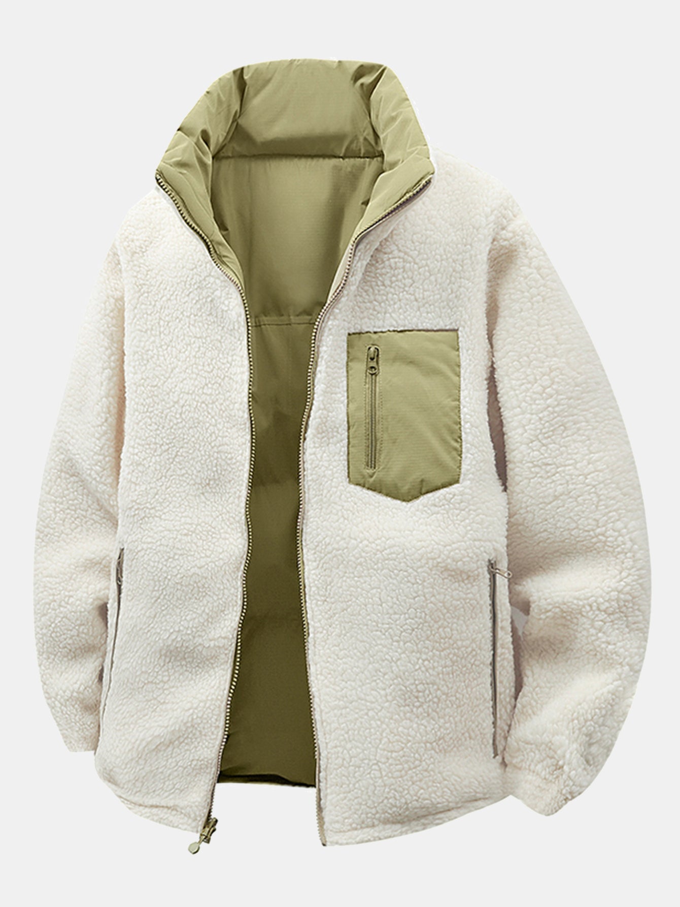 Reversible Teddy Puffer Coat