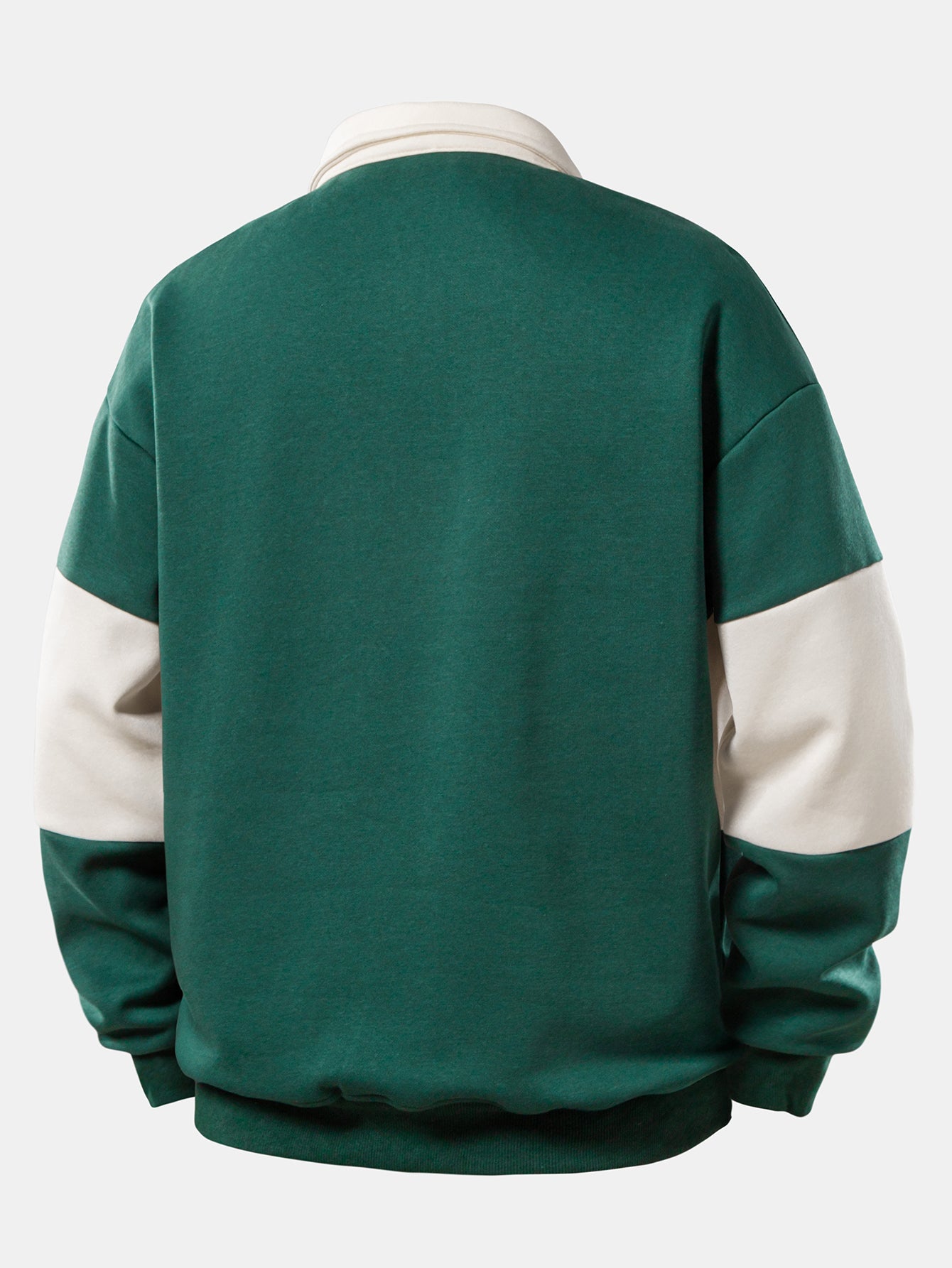 Relax Fit Farbe Block Poloshirts Kragen Sweatshirt & Schlitz Saum Streifen Hose