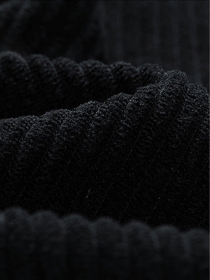 Knopf-Cordjacke mit kuscheligem Teddyfutter