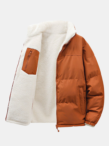 Reversible Teddy Puffer Coat