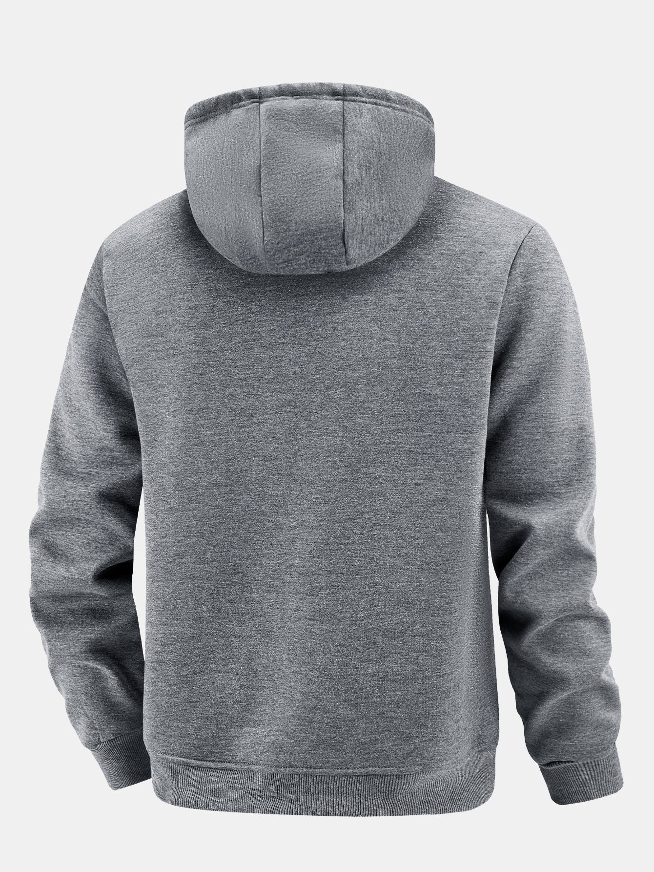 Teddy gefütterter Kapuzenpullover mit Reißverschlusstasche